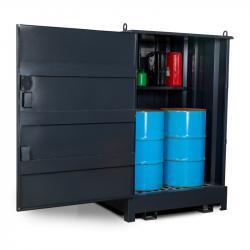 Μεταλλικό Ερμάριο Ασφαλείας για 4 Βαρέλια και Δοχεία